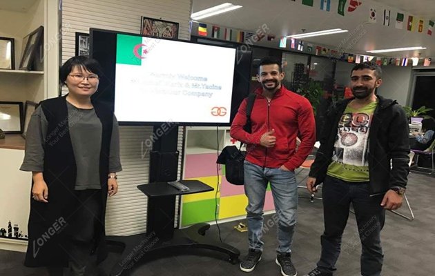 Algerian Customers Visited Our Company for Wooden Toothpick Production Line 