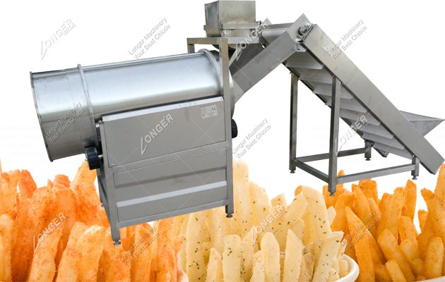 Drum Potato Chips Flavoring And Seasoning Machine For Sale
