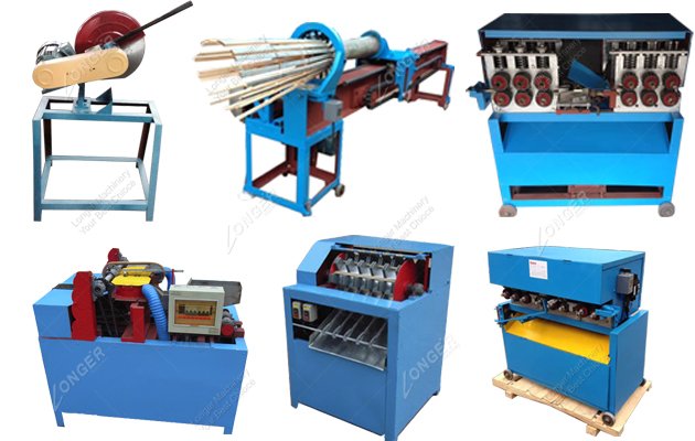 Bamboo BBQ Stick Making Machine Product Line 