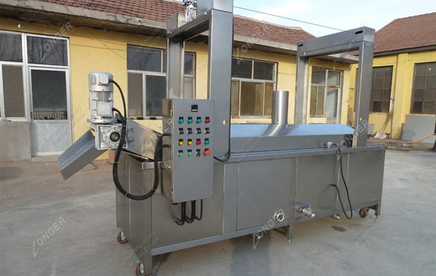 Continuous Pork Skin Fryer Machine|Pork Crackling Frying Equipment