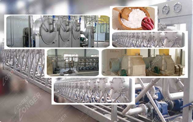 High Commercial Value Sweet Potato Starch Processing Line 2000kg/h