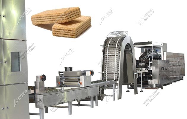 Vanilla Cream Wafer Biscuit Making Machine for Gas Type