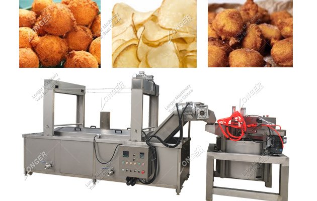 Industrial Continuous Conveyor Belt Deep Fryer For Sale