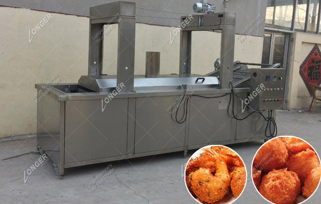 Industrial Continuous Conveyor Belt Deep Fryer For Sale