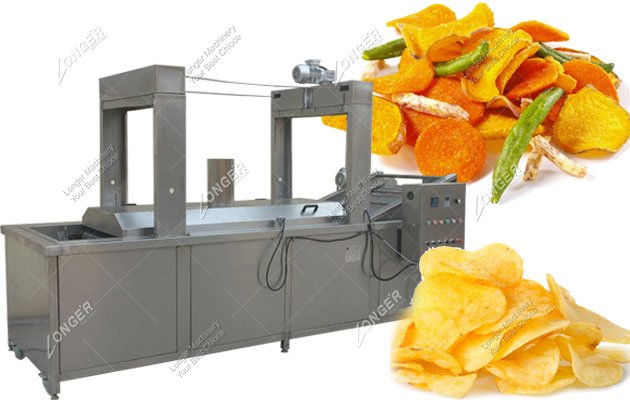 Fully Automatic Continuous Chips Snacks Frying Machine Manufacturer